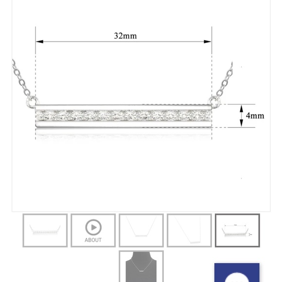 Diamond Bar Necklace - Picture 5 of 8